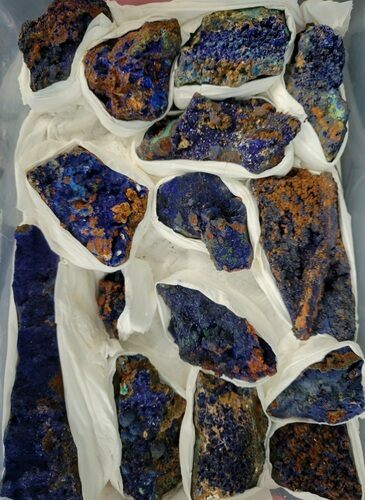 Clearance Lot: Druzy Azurite Clusters - Pieces #215441